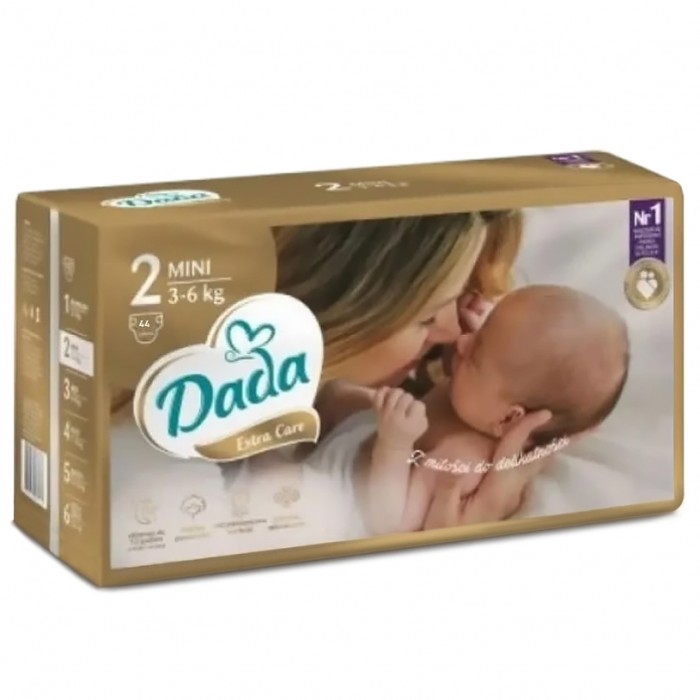 Подгузники детские Dada Extra Care, размер 2 (3–6 кг), 44 шт - 